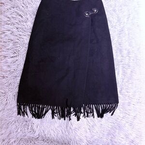 Jenne Macc Black Wool Skirt